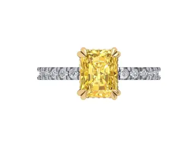 Emerald Radiant Ring 3D print model 9
