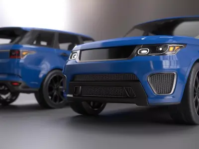 Modern Luxury Sport SUV Gameready 4 LODs Unity UE Optimized Low-poly 3D model