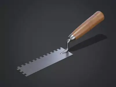 Square Notched Margin Trowel 3D model