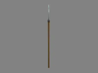Cartoon sharp harpoon - fish spear  Low-poly 3D model