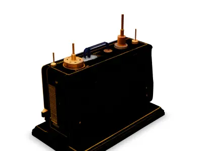 Vintage SciFi Radio Receiver 3D Model Low-poly 3D model