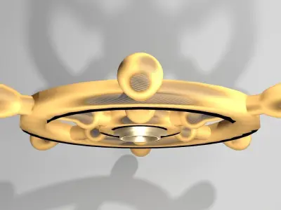 Ship Wheel 6 3D model