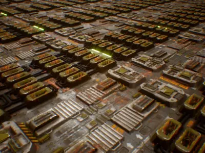 PBR Sci-Fi Industrial Texture 19 Low-poly 3D model