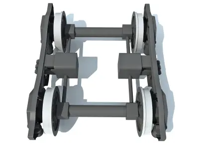 Train Wheels 3D model shop
