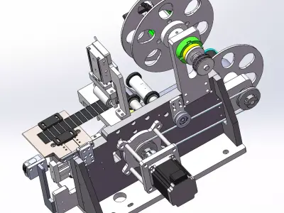 Retractable Label Stripping Machine  3D model