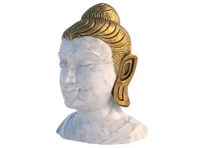 budha head Low-poly 3D model