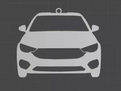 Fiat EGEA Car Rearview Mirror Ornament- key chain 3D print model