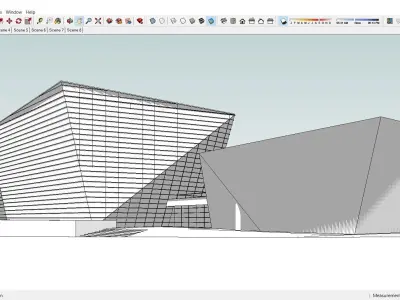 Sketchup Commercial Office Complex 208 3D model