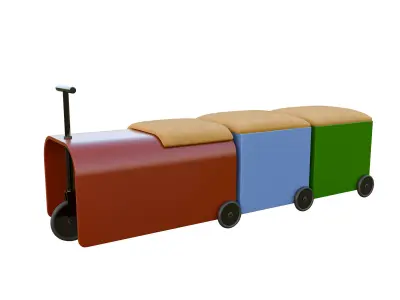 Toy train 3D model 11