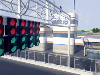 Race Track Construction Kit 2 3D model