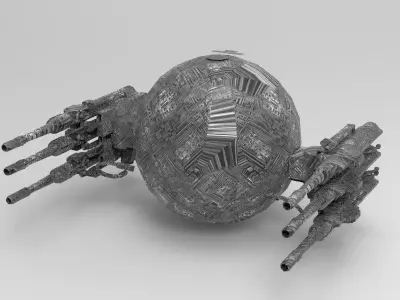 WARSHIP - Cruiser Speeder Gun 3D model