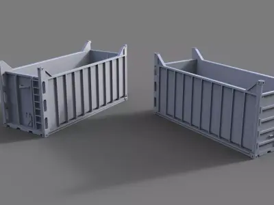 open top container 3D print model