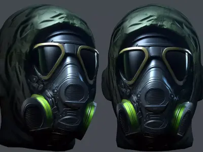 Helmet 3d model military combat Military Low-poly Low-poly 3D model 4