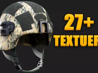 Helmet  of Austrian Armed Forces Bundesheer Military gta ready  Low-poly 3D model