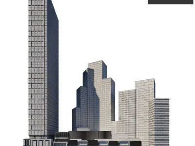 Skyscrapers Buildings HighPoly 3D model