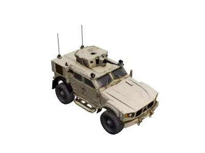 Oshkosh M AT V Armored Vehicle Low Poly Military Truck Low-poly 3D model