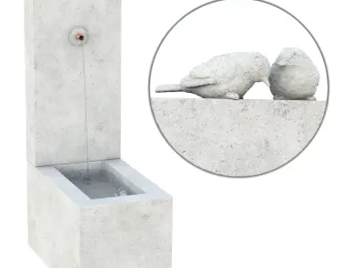 Bird Element Fountain 3D model