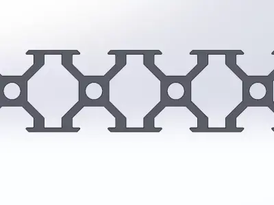 V-Slot 2080 Aluminum Profile Engineering Standard 3D model 3D model