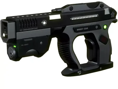 weapon Plasma Blastor Pistol  Shooter Low-poly 3D model