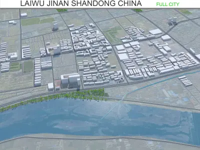 Laiwu Jinan Shandong China 30km Free low-poly 3D model