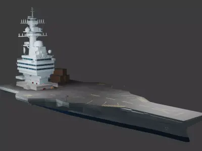 Aircraft Carrier Low-poly 3D model Low-poly
