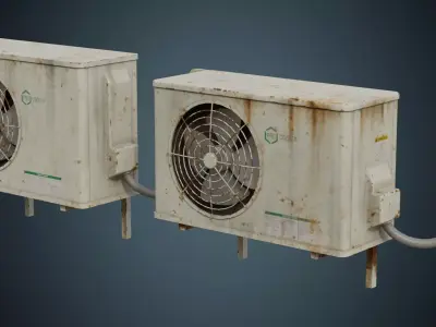 Air Conditioner 6B Low-poly 3D model