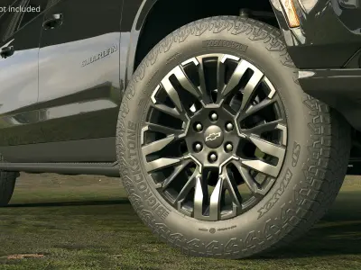 Chevrolet SUV Off Road Wheel Tire Black 3D model