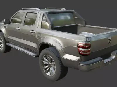 Vintage Rusty Pickup Truck 3D Model 3D model