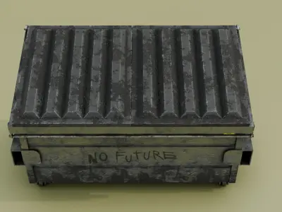 Garbage Box Low-poly 3D model