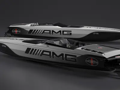 Cigarette Boat 515 Black 3D model