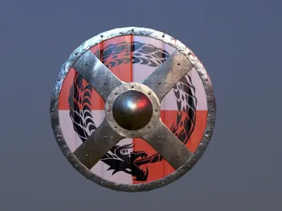 Viking Shield 2  Free low-poly 3D model