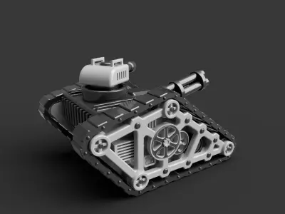 Battle Tank Low-poly 3D model