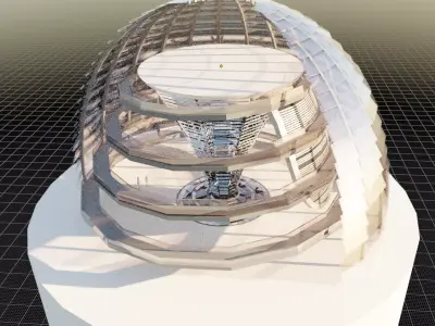 Reichstag Dome with Interior 3D model