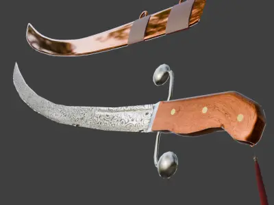 Saber with Sheath 3D model