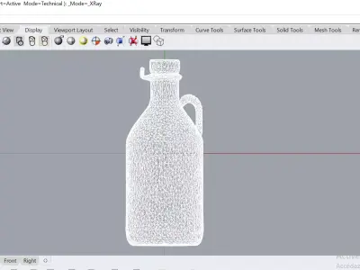 Decorated Clay Water Bottle  3D print model