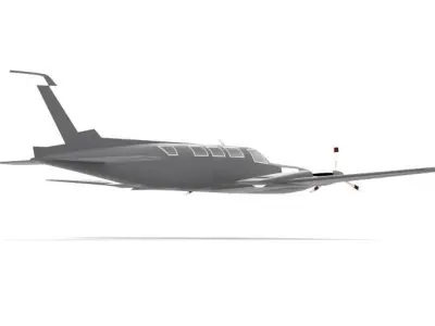 private jet Low-poly 3D model buy