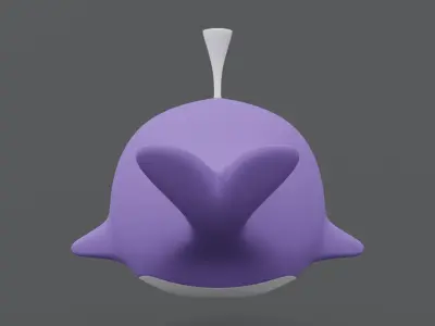 Cartoon Whale Toy 3D model