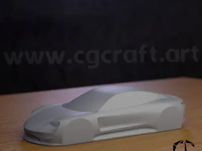 Porsche Mission E 2 versions 3D print model