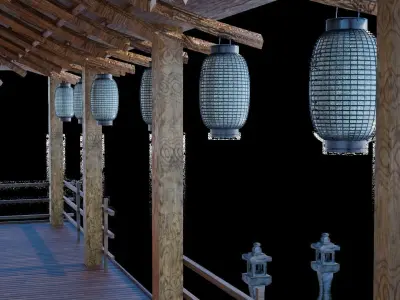 Japanese temple 3D model purchase