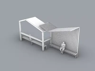 Custom Bus Stop Bench Free 3D print model