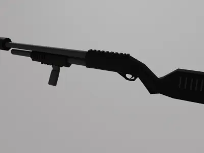 Lowpoly weapon pack model  Low-poly 3D model