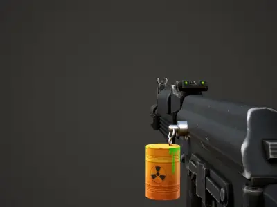 Barrel Weapon Charm - Low Poly Game Ready Low-poly 3D model