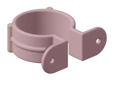 Plastic Premium Pipe Clip 3D model