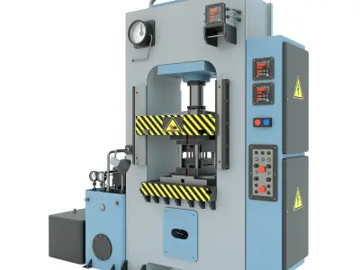 Industrial machine tool hydraulic press D2430 3D model