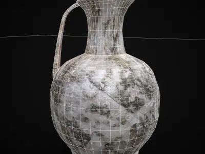 Small Marble Pitcher  Low-poly 3D model
