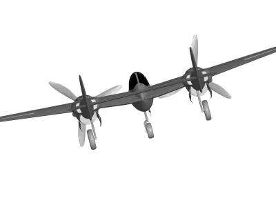 Lockheed P-38 Lightning 3D model