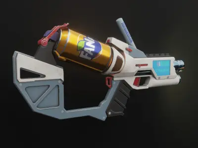 Foodgun soda gun Low-poly 3D model