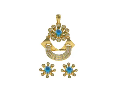 Diamond Pendant Set 41 3D print model