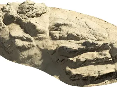 Rock white Free 3D model