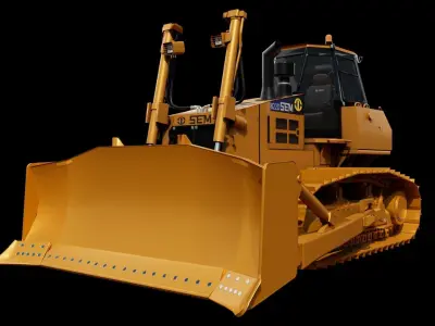 wheel Loader 3D model game ready Low-poly 3D model